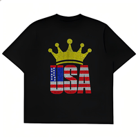 Transfert thermocollant en strass pour T-shirt, motif USA Fête de l'Indépendance, vente en gros usine