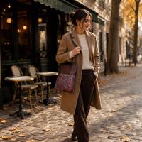 Sac fourre-tout en cuir peint à la main pour femme, style vintage bohème, motif aquarelle, sac à bandoulière en cuir de vachette véritable, grande capacité, pour le bureau et les trajets quotidiens