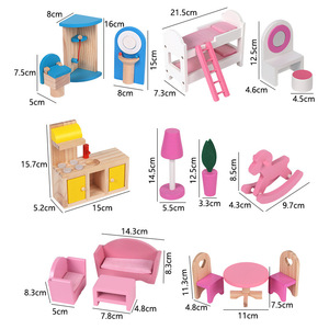 Kit <span class=keywords><strong>de</strong></span> <span class=keywords><strong>Casa</strong></span> <span class=keywords><strong>de</strong></span> <span class=keywords><strong>Muñecas</strong></span> en Miniatura <span class=keywords><strong>de</strong></span> <span class=keywords><strong>Madera</strong></span> Estilo Victoriano, Accesorios para Fiestas, Muebles, Juguetes para Niñas - Product Image 3