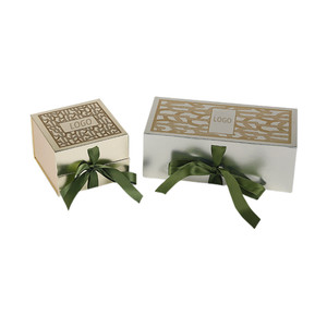 Wholesales magnetic lid cardboard boxes ECO friendly box custom logo packaging gift box with ribbon