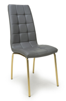 Chaise de salle à manger en cuir PU au design moderne avec pieds en acier et rangement chromé empilable pour le salon et le restaurant