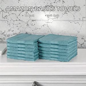 Lot de 12 débarbouillettes en coton uni For Basics, 30x30 cm, 500-699 GSM - Product Image 2