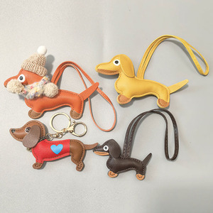 Pendentif chien Border Collie en similicuir rembourré avec longue sangle, porte-clés chiot, chien Bichon, <span class=keywords><strong>Labrador</strong></span> pour breloques de sac - Product Image 3