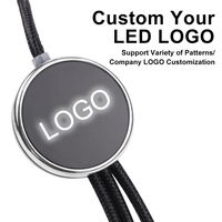 Cable de carga con luz LED con logotipo de regalo personalizado, cable de carga USB brillante 3 en 1 para teléfono móvil multicabezal