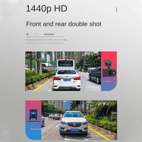 Cámara para Auto en Oferta, Doble Lente Delantera/Trasera, WiFi, Grabador de Video DVR, Pantalla IPS de 3'', 128MB, Monitor de Estacionamiento Integrado, Sensor G, Visión Nocturna