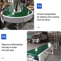 Bande transporteuse à crampons en PVC vert réglable pour le tri en entrepôt avec séparateur magnétique