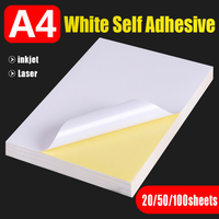 Lembar Perekat Berperekat Format A4 untuk Label Cetak Matt Putih atau Kertas Glossy untuk Printer Laser dan Inkjet