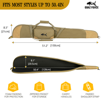 Sac de transport souple pour fusil de chasse GAF 50,4 pouces en polyester Oxford 600D avec bandoulière réglable pour la randonnée et le tir