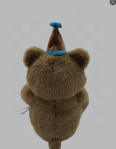 Orsacchiotto Marrone Seduto per <span class=keywords><strong>Compleanno</strong></span>, Giocattolo di Peluche Morbido e Carino, Animali di Peluche per Bambini - Product Image 4