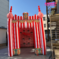 Arche gonflable personnalisée de 3 m, rayée rouge et blanc, décoration d'entrée ethnique traditionnelle pour mariage et festival