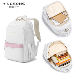 Kingsons <b>Student</b> <b>Backpack</b> 15 Inches Large Capacity Multi Layer Storage Water Repellent Lightweight Casual School Bag - Product Image 5
