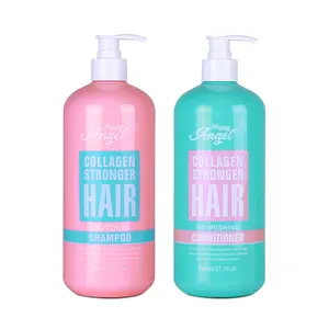 Toptan mutlu melek marka yeni ürünler çift kollajen biotin argon yağ şampuanı yağlı saçlar için ve kuru saç