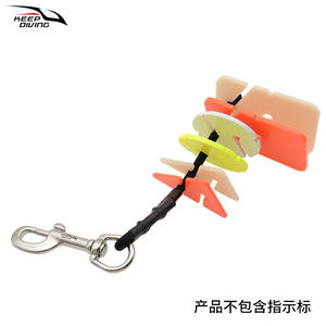 Indicateur KEEP DIVING, crochet portable, plongée technique, triangle, libération rapide, boucle à tête unique, marqueur carré, corde élastique fixe - Product Image 3