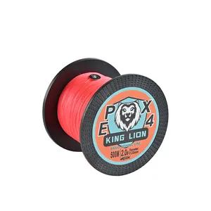 Yudeli X4 Red 500m Braided Fishing Line Durable PE Floating Line For River Lake Level Shape