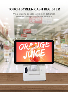 15.6นิ้ว1366X768 <span class=keywords><strong>True</strong></span> จอแบน TFT LCD หน้าจอคู่ Capacitive สัมผัสทั้งหมดในหนึ่งระบบ Pos สำหรับร้านค้าปลีก - Product Image 3