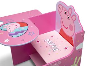Silla de escritorio moderna de metal con diseño de <span class=keywords><strong>Peppa</strong></span> Pig para niños, con contenedor de almacenamiento para Artes <span class=keywords><strong>y</strong></span> manualidades, tiempo de merienda, tareas escolares en casa <span class=keywords><strong>y</strong></span> más - Product Image 3