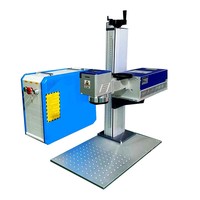 Máquina de Marcado Láser de Fibra CNC Portátil de 50W con Enfriamiento por Aire para Grabado en Metal, Joyería y Plástico, Compatible con Formatos DXF/BMP/AI/DWG