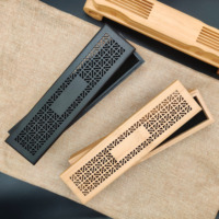 Porte-encens en bois avec cendrier pour la méditation/la salle de yoga, boîte de rangement pour diffuseur d'encens, brûleur d'encens