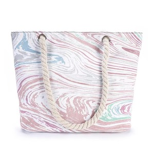 Tas Tote Kanvas JOYSUN Tahan Air dengan Ritsleting, Kapasitas Besar, untuk Belanja, Gym, Travel, Tas Tangan Graffiti, Tas Katun Custom - Product Image 1