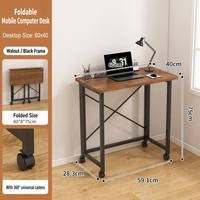 Bureau de travail extensible moderne avec structure métallique durable, table d'ordinateur extensible pour le personnel de bureau et usage commercial