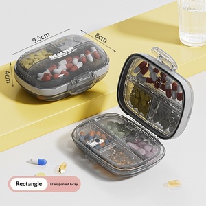 Customizable Waterproof 7 Day Pill case Aluminum Wood Large Capacity Compartment Pill Box Suitable for Refill Pill Organizer - Product Image 6