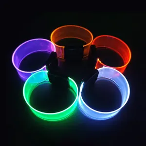 Multi Color Customized Logo Soft Led Magnetic Bracelet For Party Festival Concert