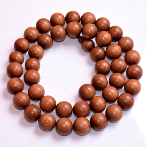 Cuentas de Oración Aromáticas Tasbih al por Mayor, Mala de Sándalo, Fragancia Dulce y Amaderada, Ecológicas, Naturales, Color Marrón Dorado Oscuro, Cuentas Sueltas - Product Image 1