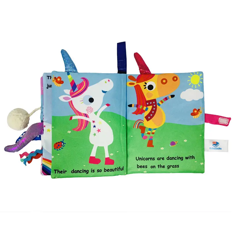 Bebekler ve bebek sevimli dokunuş ve aktivite hissediyorum için Crinkly sesler eğlenceli interaktif oyuncak ile Premium yumuşak bebek kitabı bez kitap
