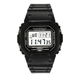 Reloj Digital Cronógrafo con Cuenta Regresiva, Unisex, Deportivo, Luminoso, Correa de Goma, Resistente al Agua, con Alarma - Product Image 1