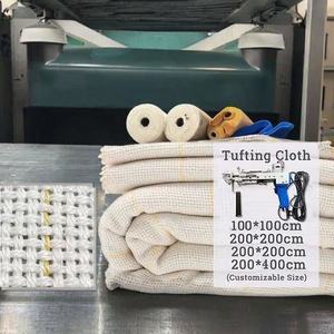 ผ้าทัฟติ้งสีขาวปักลาย สำหรับปูพื้น ทำจากผ้าฝ้ายผสมโพลีเอสเตอร์ เหมาะสำหรับปืนทัฟติ้ง - Product Image 3