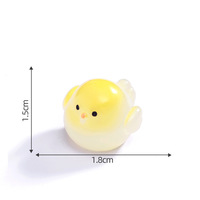 Miniatures de poussins, décoration de paysage en mousse, bricolage, boîte à surprises, accessoires pour porte-clés, mini figurines d'animaux en résine, ornements d'oiseaux