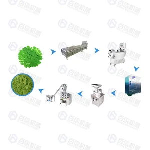 Hot sale industrial fresh moringa leaves washing cutting drying grinding line Moringa leaf powder processing production line