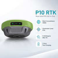 Récepteur GNSS RTK P10 avec contrôleur Android 14, indice de protection IP68, autonomie de 17+ heures, fonction d'inclinaison et de relevé IMU 200Hz