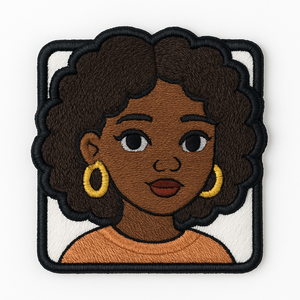 メーカー卸売 カスタム ブラックガール クロスドッグ アイロン接着 シェニールロゴ 刺繍ワッペン 帽子用 - Product Image 2