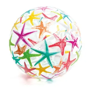 D01 collier gonflable ballon de plage en plein air Sports nautiques Animal de mer gonflable coloré rayé arc-en-ciel ballon de plage pour les enfants