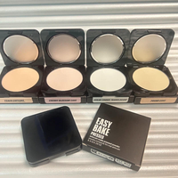 Polvo Compacto Fijador Mate, Polvo Prensado EASY BAKE para Todo Tipo de Piel