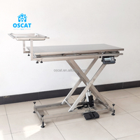 Table vétérinaire OSCAT ET-46 avec balance électronique, table d'opération pour animaux à hauteur réglable électriquement, équipement vétérinaire pour chats et chiens