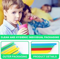 Pailles à boba en PLA couleur personnalisée, 12 mm de large, compostables, pour bubble tea, biodégradables, pour thé au lait et smoothies