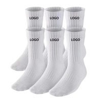 6 paires 1 paquet de chaussettes de sport de compression de haute qualité avec fond en tissu éponge, absorbant les chocs, anti-fatigue, pour marathon, yoga