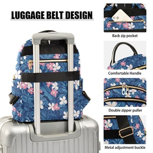 Hot Selling Flower Quilted <b>Waterproof</b> Teenager Book Bag College Student <b>Backpack</b> Women Lightweight <b>School</b> Bags Girls <b>Backpack</b> - Product Image 4