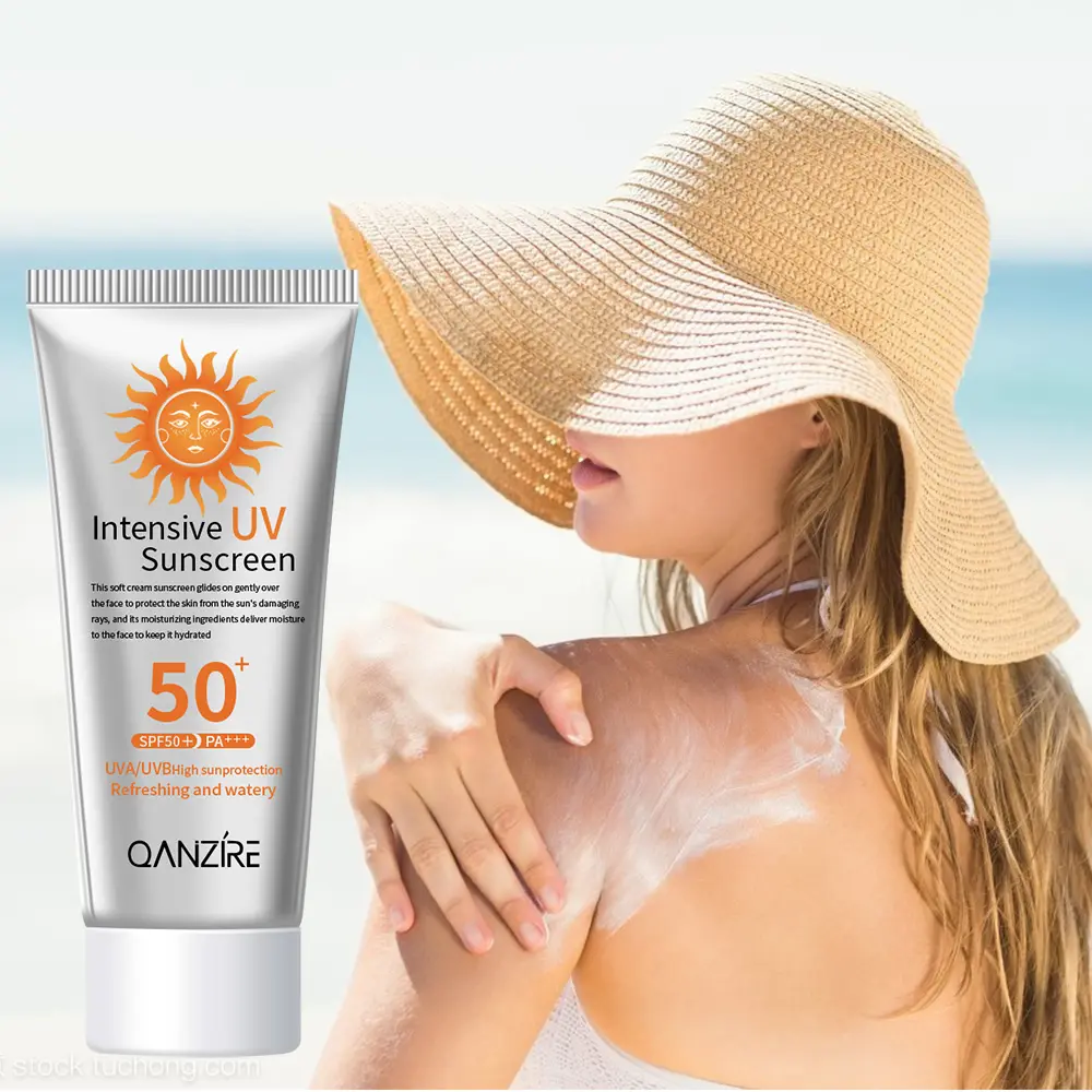 Private label Custom melhor coreano 50g corpo facial VE protetor solar de bronzeamento spf 50 loção impermeável Whitening protetor solar
