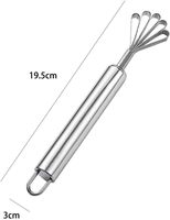 Hete verkoop RVS Kokosrasp Schrapers Eierroom Yoghurt Klopper Hand Mini Draagbare Blender Keuken Gadget Gereedschap