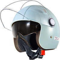 Casque de moto/scooter anti-buée à double visière 3/4 pour hommes et femmes