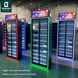 Châu Âu cao cấp Tempered Glass cửa thuốc lá hiển thị tủ kệ cho thuốc lá khác nhau gói kích cỡ với ánh sáng LED - Product Image 2