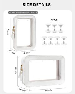 กระเป๋าใสอุปกรณ์เสริมสำหรับใส่ถุงใส่ของสำหรับใส่ของสำหรับเดินทางกระเป๋าจัดระเบียบของใช้ในห้องน้ำที่ใส่โทรศัพท์ด้านใน - Product Image 2