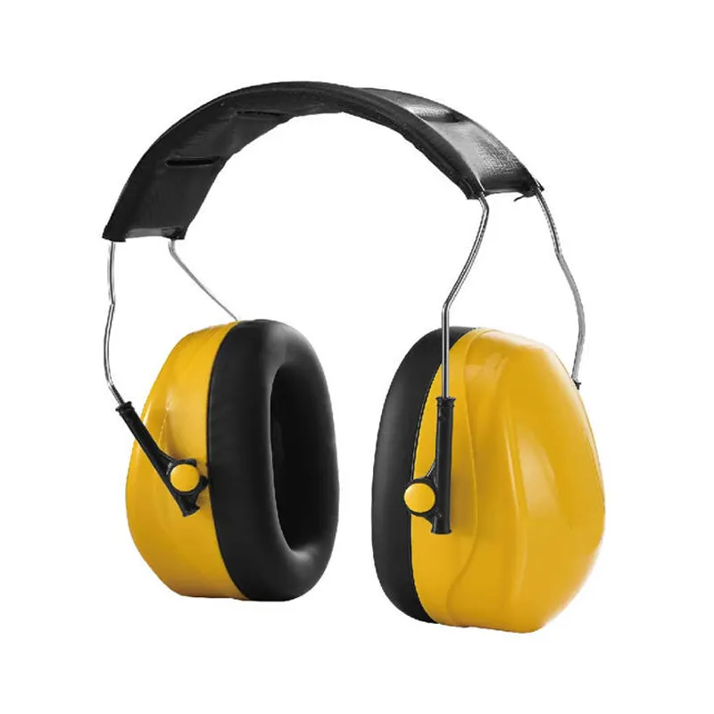 Özel logo yumuşak rahat gürültü önleyici ses geçirmez ahşap çalışma çekim kafa bandı ABS güvenlik kulaklık