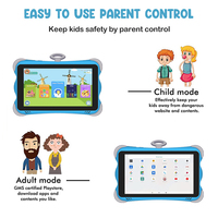 Tablet Anak Berkualitas Tinggi 7 Inci dengan Aplikasi Terpasang, Tablet Belajar untuk Anak, Tablet Edukasi Android untuk Bayi dan Anak-anak