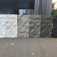 Panneau mural en pierre 3D Pu Stone, aspect pierre naturelle, effet pierre réaliste, imperméable, résistant au feu, 1200*600*55mm pour murs extérieurs