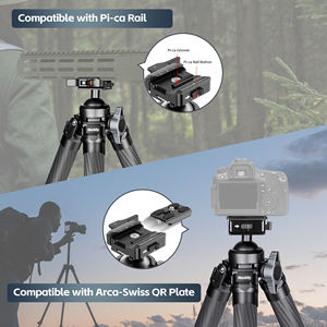 ขาตั้งกล้องคาร์บอนไฟเบอร์แบบ Heavy Duty รับน้ำหนักได้ 20 กก. พร้อมแผ่นปลดเร็ว ปรับระดับได้ สำหรับกล้องส่องทางไกล ล่าสัตว์ - Product Image 4