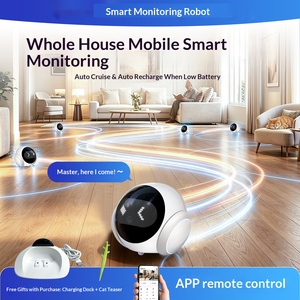 Caméra mobile intelligente pour la photographie domestique sans fil, robot <span class=keywords><strong>d</strong></span>'intérieur haute <span class=keywords><strong>d</strong></span>éfinition <span class=keywords><strong>avec</strong></span> télécommande pour la surveillance des animaux de compagnie - Product Image 1